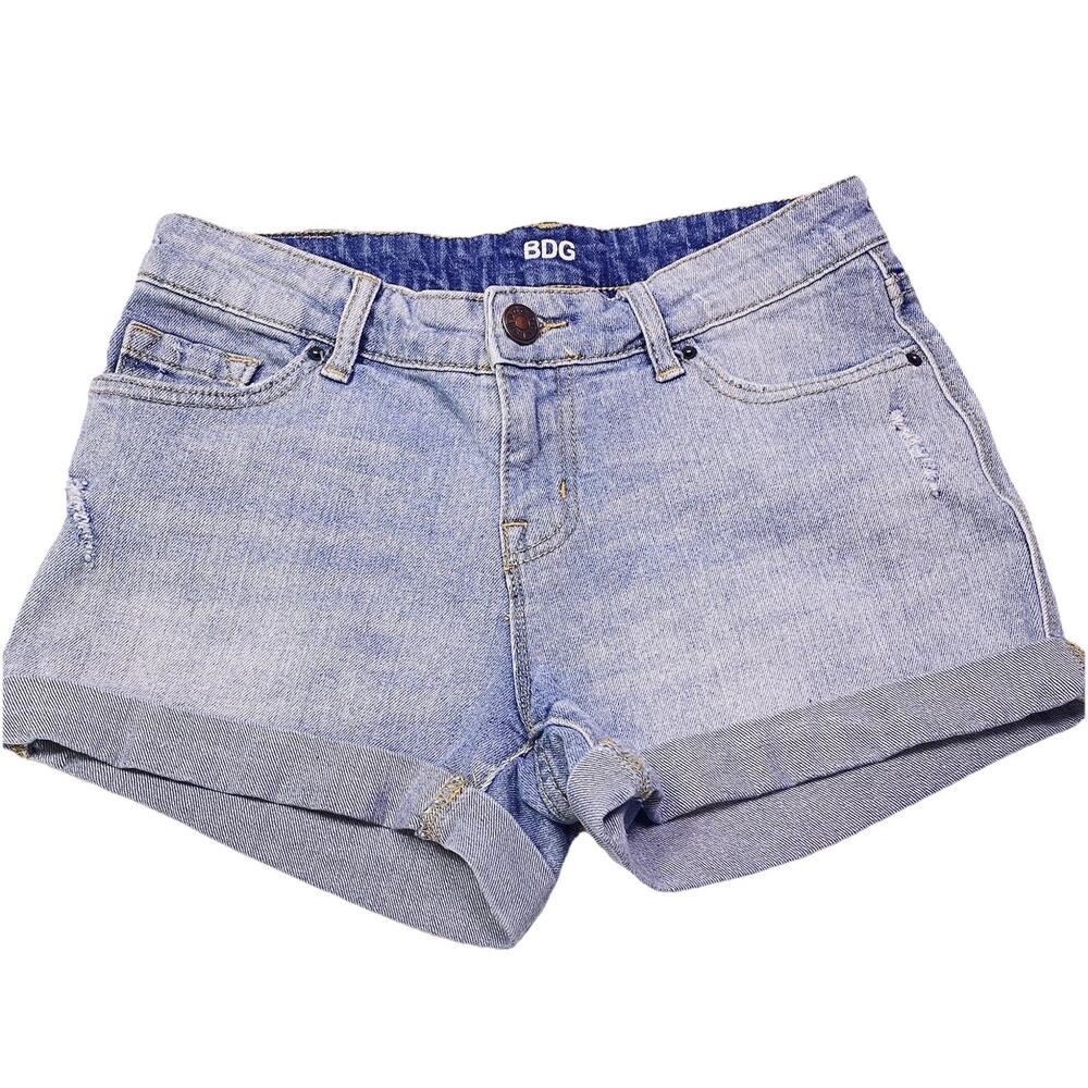 Urban Outfitters UO BDG Mid Rise Alexa 5 Pocket Shortie Denim Jean Shorts 26W